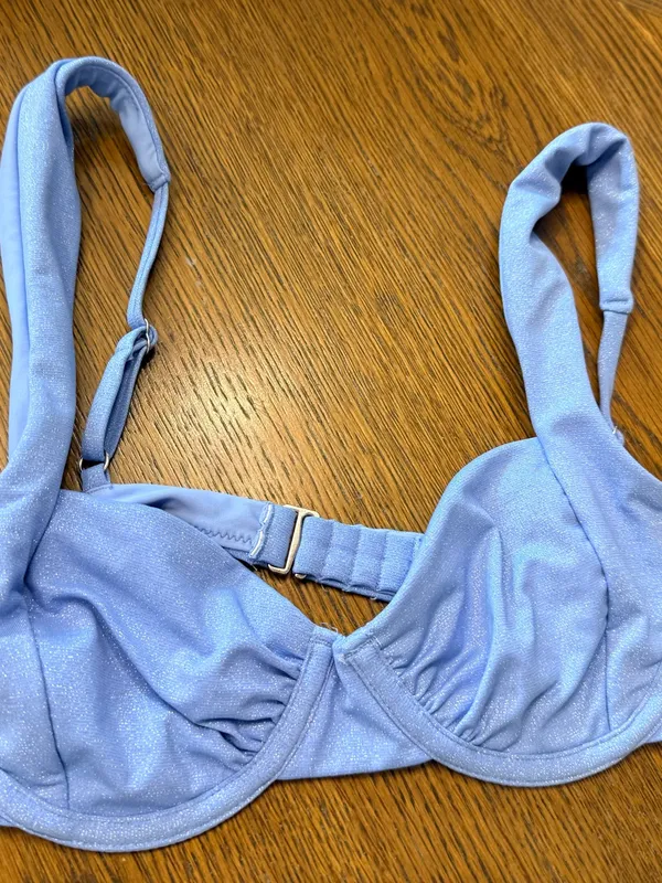 Abercrombie & Fitch Blue Wide Strap Underwire Bikini Top XXS NWOT - Image 6