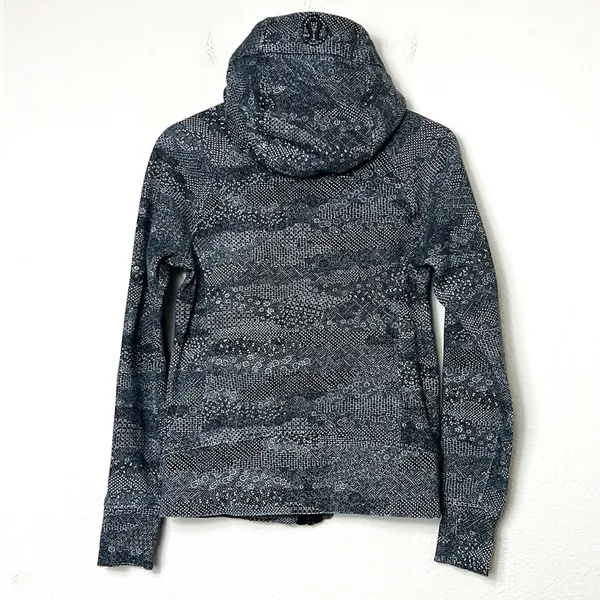 Lululemon Full Zip Floral Print Cotton Fleece Hoodie - Image 7