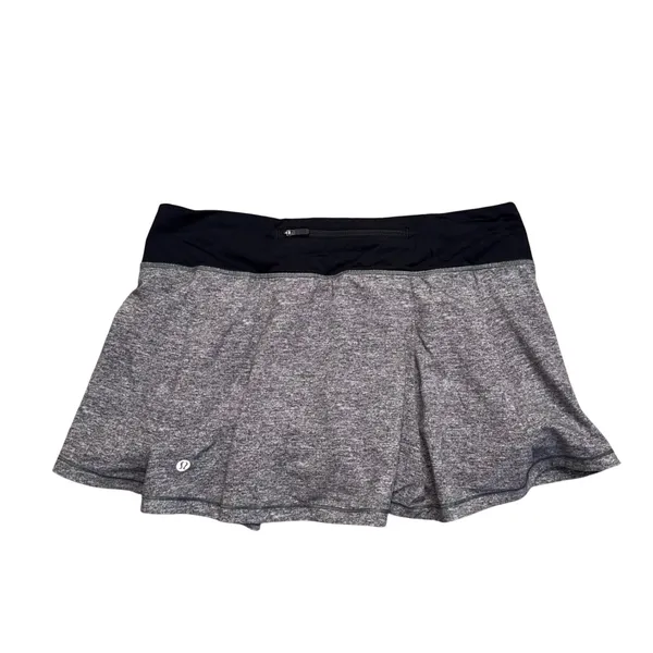 Lululemon Pace Rival Skirt Women 8 Grey Excellent‎ Activewear W8AB1R - Image 4