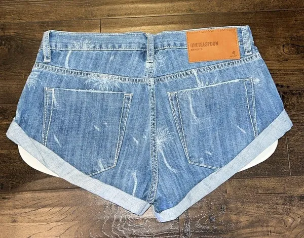 One Teaspoon NWT Malibu Bandits Shorts - Ocean Blue - Image 2