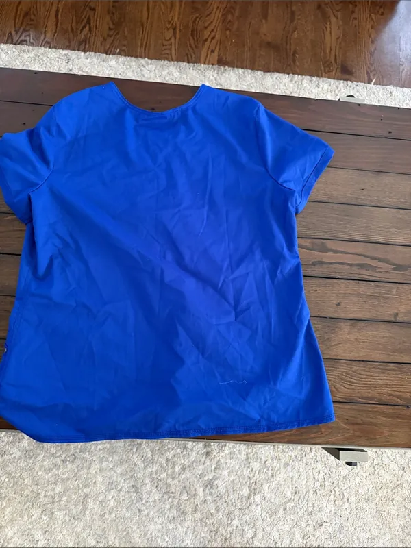Dickies WonderWink Women's V-Neck Tunic Top in Royal Blue - Image 4