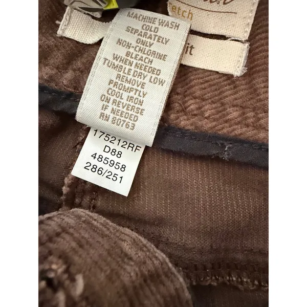 Y2K Victoria's Secret London Jean Corduroy Pants 14 Marisa Fit Brown Bootcut - Image 11