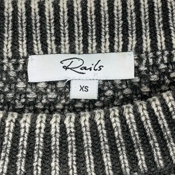 Rails Womens Lisette Vintage Black Textured Sweater Cropped Crewneck Size XS - Image 5