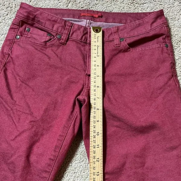 PrAna Women's Burgundy Red Orangic Cotton Skinny Leg‎ Pants Size 4/27 - Image 3