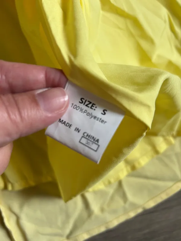 Yellow Puff Sleeve Summer Dress - Image 2