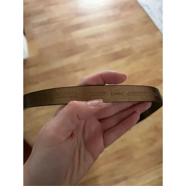 Michael Kors large brown belt women’s inside its gold - Image 5