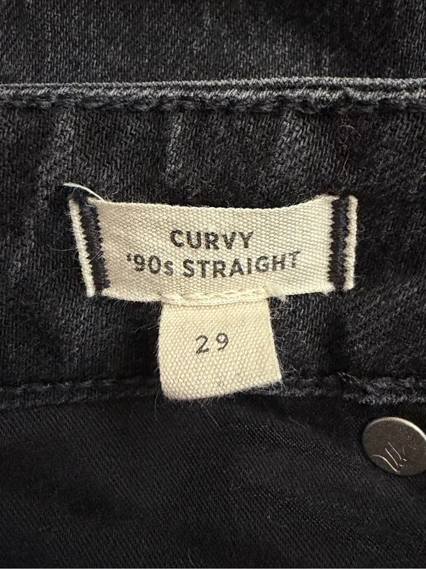 Madewell Black Curvy 90's Straight Women's Jeans, Size 29 - Image 11