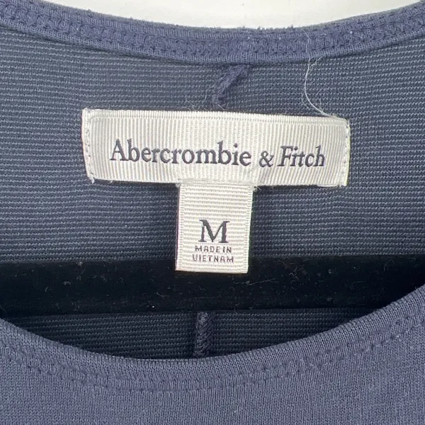 Abercrombie & Fitch Navy Racerback Mini‎ Skater Dress Medium Casual Minimalist - Image 3