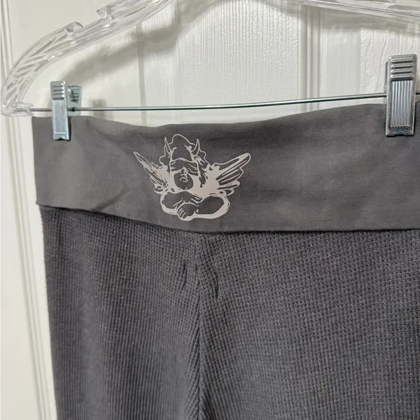 Boys Lie Silver Lining Thermal fold over legging Pants ★ Gray‎ Dip Dye large - Image 6