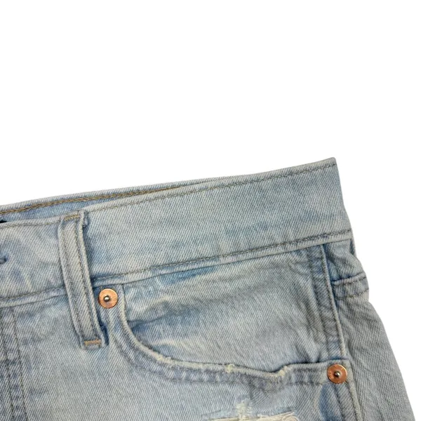GAP Light Blue Distressed Frayed Hem Cutoff Denim Jean Shorts Womens Size Casual - Image 4