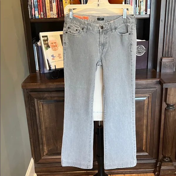 J Crew Low Rise Hipslung Gray Jeans - Image 4