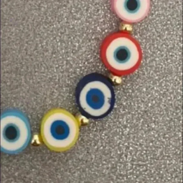 🆕 Multicolor Evil Eye Mobile Phone Lanyard🆕 Pink - Image 6