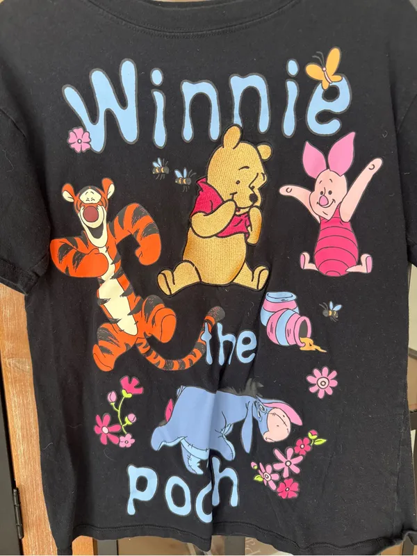 Winnie the pooh & friends disney tee embroidered patches colorful short sleeve - Image 6