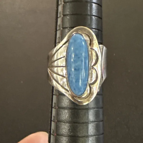 Vintage New Mexico Native American Turquoise‎ Ring Stamped RB-adjustable - Image 10