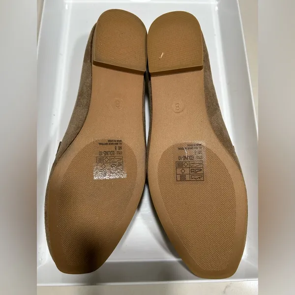 NEW YOKI Tan Faux Suede Loafer Flat 8 - Image 8