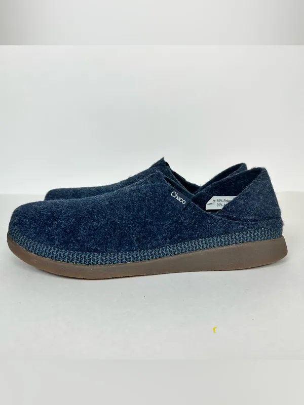 Chaco Revel Women’s 9.0 Navy Blue Felt Slip On Slippers LUVSEAT JCH108906 - Image 2