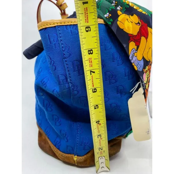Dooney & BOURKE Blue Brown Large Fabric Tote Bag - Image 9
