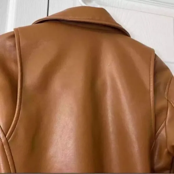 Rebecca Minkoff Cognac/Tan 
Moto Jacket( Size Small) - Image 6