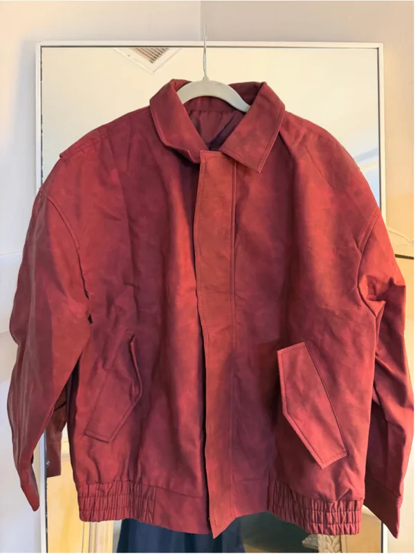 NEW Bomber Vegan Leather Jackets Oversized Zipper Lapel L - Image 4
