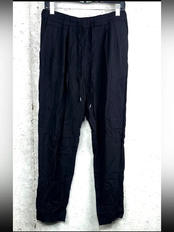 COS Black Elastic Drawstring Joggers woman sz 4 - Image 2