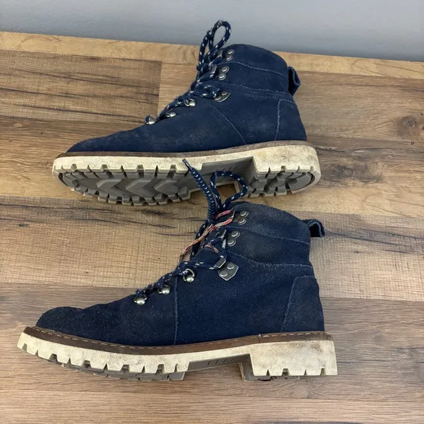 Toms Summit Suede Lace Up Hiking Boots Outdoor Dark Blue Women’s - Image 12
