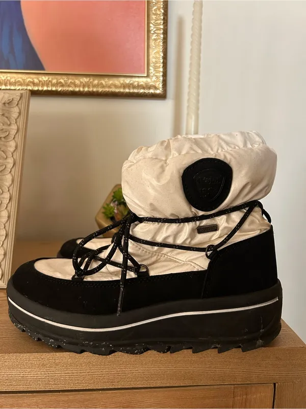 Pajar Taya‎ Alpine Platform Snow Boots Pajar-Tex Black Cream Winter Size 7-7.5 - Image 2