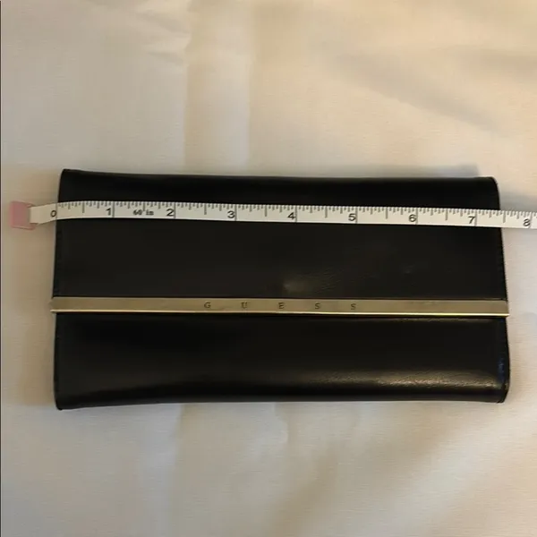 GUESS Black Wallet with Silver Accent – EUC - Image 11