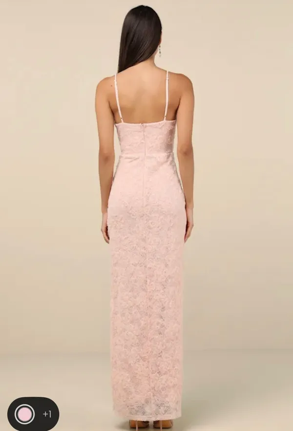 Lulus Lace Maxi Pink Dress - Image 2
