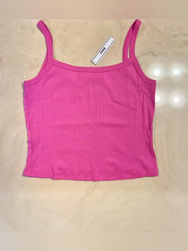 Victoria's Secret PINK Victoria's Secret Ribbed Tank & Shorts Set Pink Gossip L - Image 4