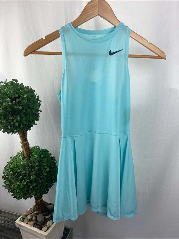 Nike Pale Baby Blue Sleeveless Mini Sport Athletic Dress XS - Image 2