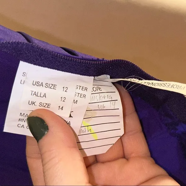 NWT Angelina Faccenda Size 12 Violet Halter Style Dress - Image 12