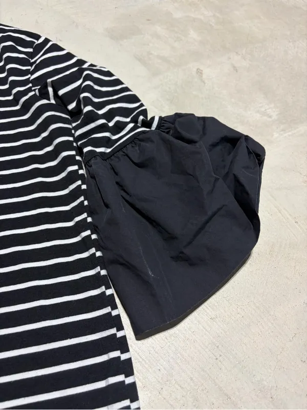 By Anthropologie black and white stripe blouse small - Image 6