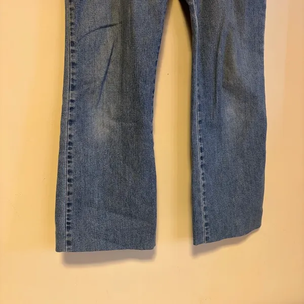 St. John’s Bay Mid Rise Ankle Crop Stretch Boot Flare Denim Jeans Blue Womens 12 - Image 3