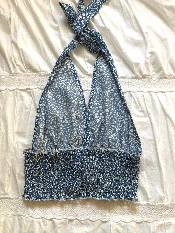 Halter Shein Top Tie Crop - Image 2