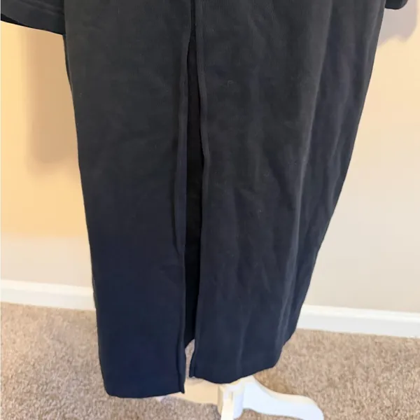NWT SKIMS boyfriend fleece oversized trench coat size small in Onyx - Image 9