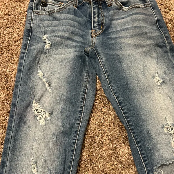Kancan Distressed Denim Jeans Sz 23 Blue - Image 4