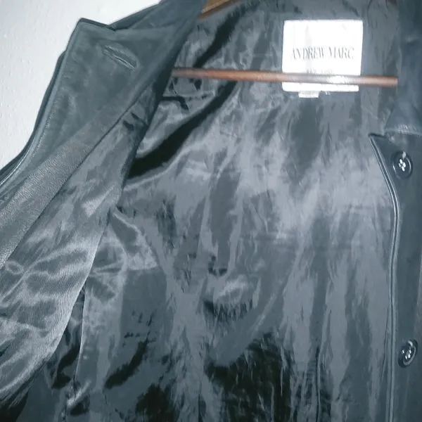 Andrew Marc NY L Womens Genuine Leather Button Down Jacket - Image 5
