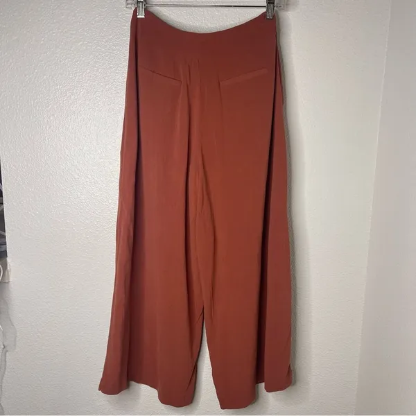 Fashion On Earth Small Boho Burnt Orange Cropped Wide Leg Pants - Image 9