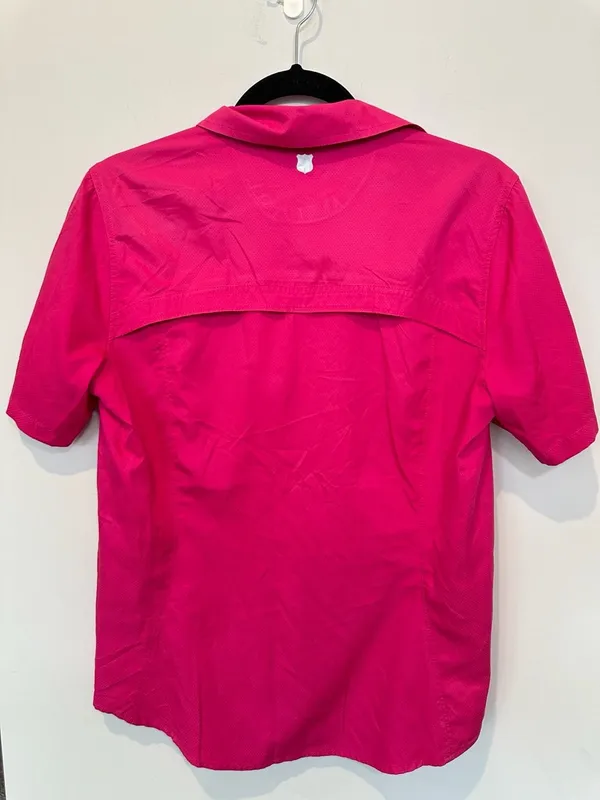 Field & Stream Women's Pink Short Sleeve Performance Button-Down Fishing Shirt S - Image 3