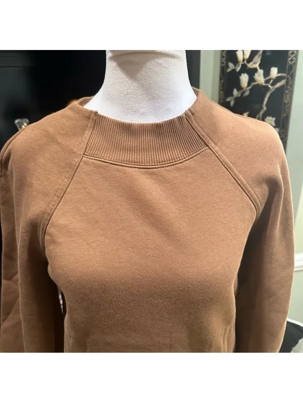 Banana Republic Mock Neck Fleece Sweatshirt Size XS - Image 2