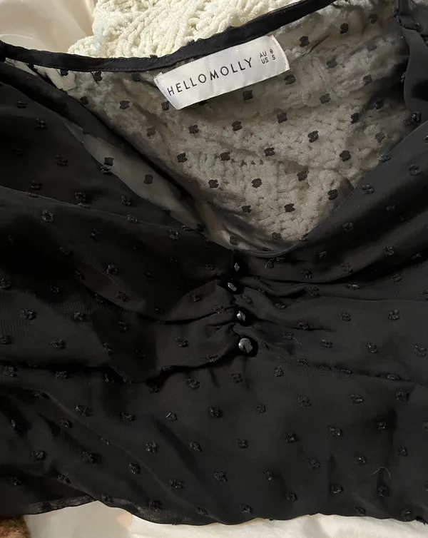 Hello Molly Black Long Sleeve Top - Image 3
