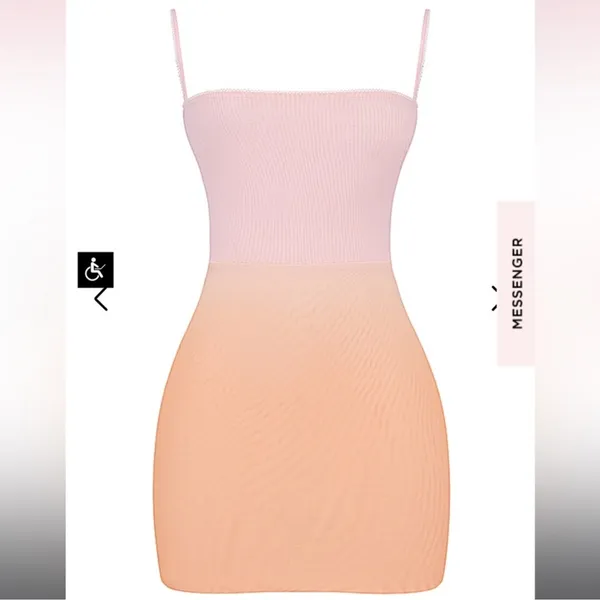 NEW House of CB DEVA OMBRE MINI tank mesh dress XS - Image 5
