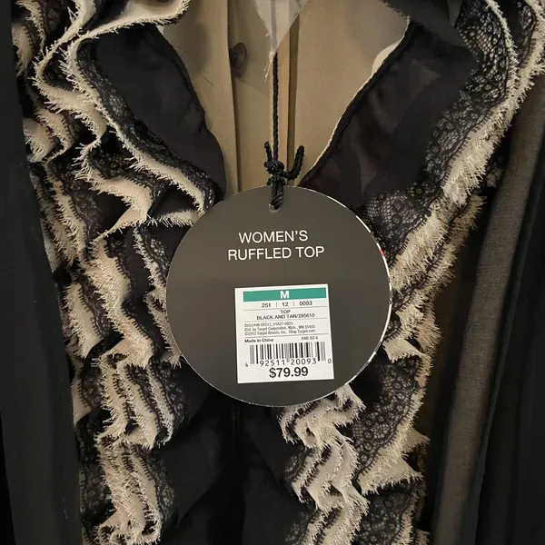 Robert Rodriguez Target Size M Ruffled Sleeveless‎ Georgette Chiffon Blouse - Image 3