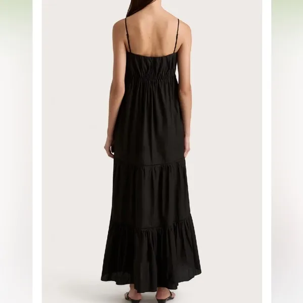 Nwt Faithfull The Brand Joen Midi Cotton Dress Black 2 - Image 2