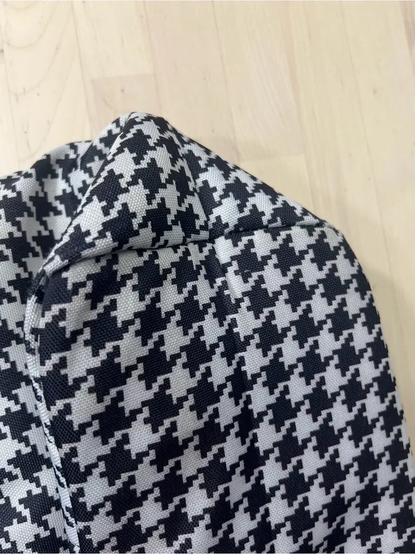 Igloo Houndstooth Insulated Soft Cooler Lunch Tote Bag Canvas Reusable Black - Image 9