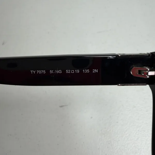 Tory Burch Sunglasses Square Black TY 7075 Silver Logo Grey Gradient Lens - Image 12