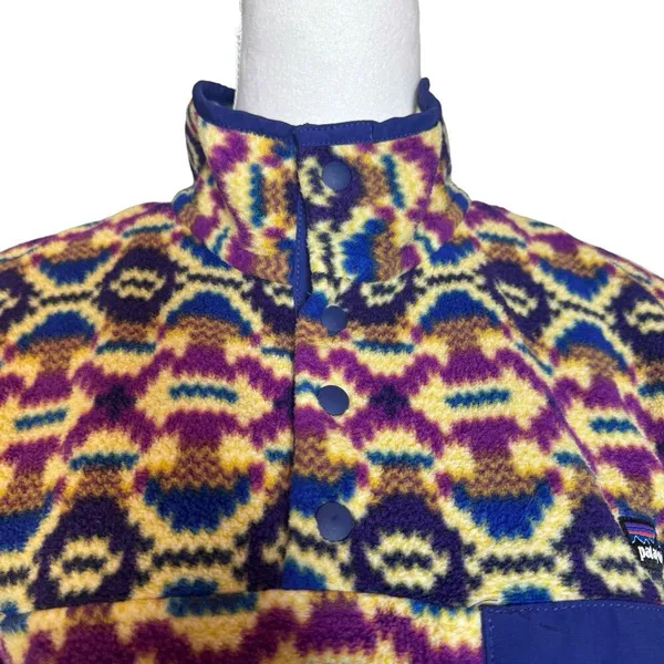 Patagonia Lightweight Synchilla Snap-T Fleece Pullover Women Small Jacket Purple - Image 4