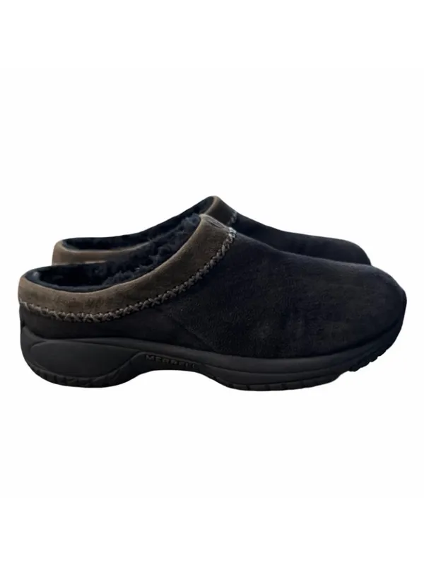 Merrell Encore Chill Stitch Black Mule Clogs Slip On Suede Women's Size 8.5 US - Image 2