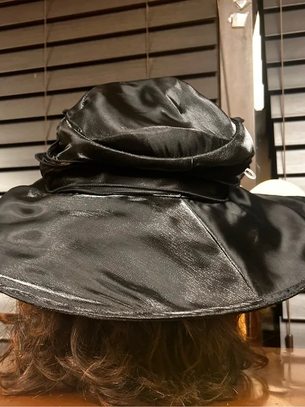 Vintage Classic Black Women's Dress Hat with Decorative Bow Accent GIOVANNIO - Image 4