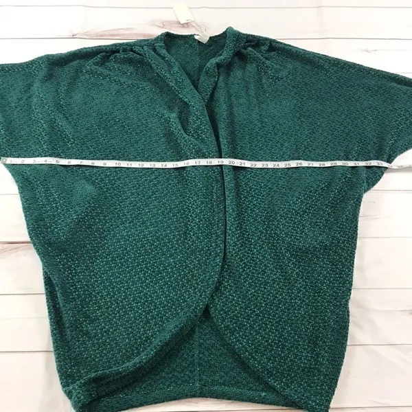 Flawless Green Chenille Pocketed Oversized Cardigan - Image 9